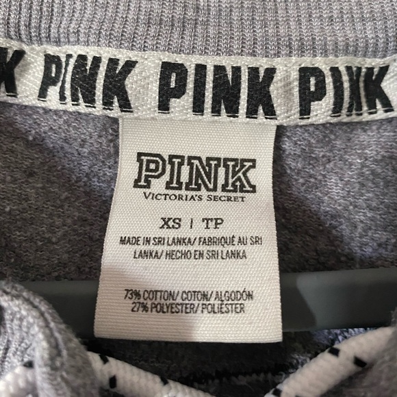 Victoria Secret PINK Sweatshirt Burgundy and Grey - Picture 3 of 4